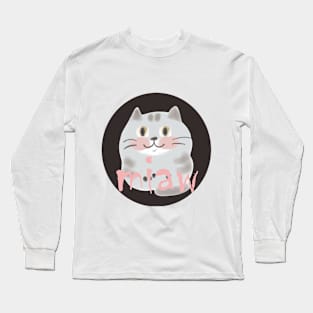 miaw cat Long Sleeve T-Shirt